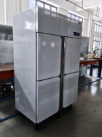 Réfrigérateur commercial vertical en acier inoxydable, capacité 600L/1200L/1800L, dégivrage automatique, contrôle numérique de la température pour cuisine