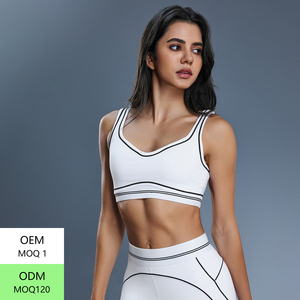 Sujetador deportivo de yoga personalizado 2026 de alta sujeción con espalda en U, suave, transpirable, con bloques de color, sin espalda, acolchado, para correr y fitness - Product Image 4