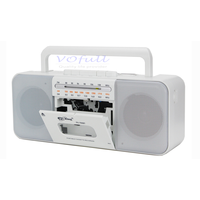 Lecteur de cassette Vofull, lecteur de musique portable, double haut-parleur, DC 6V, radio MP3