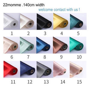 22mm 140 cm幅重いピュアサテンシルク生地染めパターン多用途ドレスウェディングカーテンソファ寝間着スカート女の子 - Product Image 3