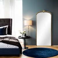 Grand miroir mural baroque français antique, cadre en fer rétro, décoration intérieure, miroir magnifique de luxe pour murs luxueux