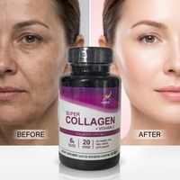 Comprimés de collagène à marque privée OEM, supplément pour la peau, les cheveux et les ongles avec vitamine C, biotine, antioxydants et peptides de collagène