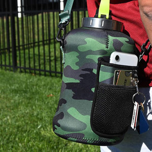 Funda de neopreno con aislamiento para botella de agua, soporte de botella grande con correa para el hombro, 3,2 L, venta al por mayor - Product Image 5