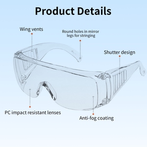 Ansi z87.1 סטנדרטי משקפיים בטיחות ברור מסגרת גדולה uv-משקפי מגן הגנה צד ספורט עבודה הגנה עיניים ce en166 - Product Image 5