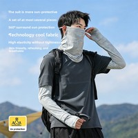 Manchons de cyclisme amples sans couture en nylon/cachemire pour hommes, protection solaire estivale, masque facial, manchons de sport grande taille