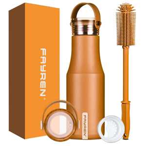 Bouteille isotherme à vide en acier inoxydable avec poignée et couvercle, purificateur d'eau portable pour l'extérieur, bouteille d'eau thermique avec infuseur à thé - Product Image 5