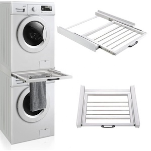 Cadre de connexion en métal étagère de rangement plaque organisateur pour <span class=keywords><strong>linge</strong></span> Machine à laver sèche-<span class=keywords><strong>linge</strong></span> empilable supports de stockage supports - Product Image 2