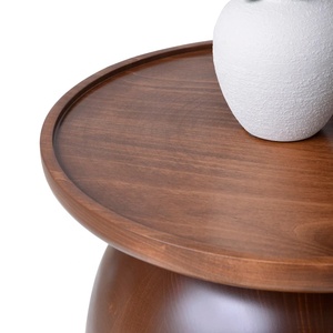 Thanh Lịch Hiện Đại Bóng Thiết Kế Bên Bảng Chất Lượng Cao Vòng Bàn Cà Phê Bằng Gỗ Cho Phòng Khách Mới Đến Nhà Đồ Nội Thất - Product Image 3