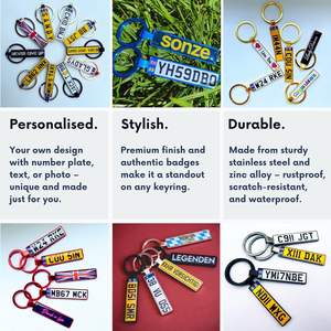 2026 Hot Deal Free Design <strong>Personalised</strong> Custom Engraved <strong>Car</strong> License Plate <strong>Keyring</strong> &amp; Keychain Gift for Men &amp; Women - Product Image 3