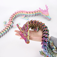 Modèle de dragon chinois imprimé en 3D, mythologie orientale, décoration Feng Shui traditionnelle, collection culturelle, cadeau pour les amateurs de dragons, en gros