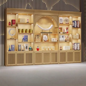 Espositore per Vini e Liquori in Legno a Più Livelli con Illuminazione LED, Scaffale a Scala Resistente, Ecologico con Retro in Vetro - Product Image 2