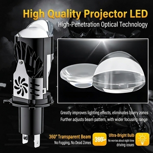 Phare de moto <span class=keywords><strong>LED</strong></span> super lumineux haute puissance 12V 45 watts <span class=keywords><strong>50</strong></span> 000 lumens de type concentré, phare à double faisceau enfichable - Product Image 2