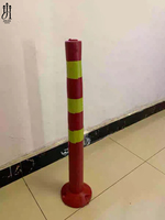 Poteau de signalisation de stationnement réfléchissant en plastique flexible à rebond, équipement de sécurité routière, vente chaude