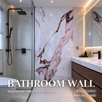 Revêtement mural anti-rayures avec revêtement UV, résistant à l'humidité, décoration intérieure, plaque de marbre UV