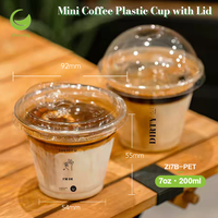 Fabricant de gobelets à emporter ZFCUP, gobelets personnalisés de qualité supérieure pour café froid, desserts, glaces, gobelets en plastique miniatures pour latte glacé de 7 oz avec couvercles
