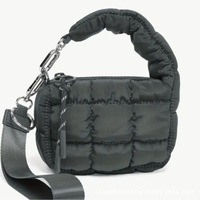 Sac mini nuage plissé personnalisé avec logo, sac à bandoulière minimaliste à poignée supérieure, pochette portable pour écouteurs et porte-clés