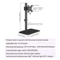 Soporte de Escritorio Resistente para Monitores de 14-43 Pulgadas, VESA 75x75 100x100, 15KG, Precio Directo de Fábrica, Suministro al por Mayor