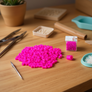 Perline Ilan Art Perler 5x5mm Rosa Intenso, circa 500 pezzi - Product Image 3