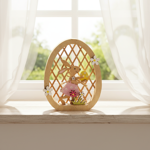 <span class=keywords><strong>D</strong></span>écorations de Pâques, figurines de lapins, ornements en bois creux créatifs, <span class=keywords><strong>d</strong></span>écorations de fête, produits en bois. - Product Image 5