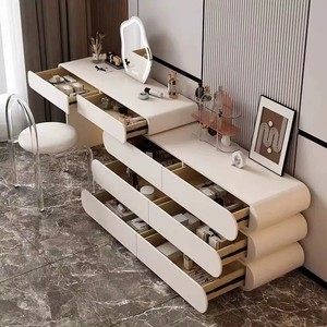 Rắn gỗ hiện đại mở rộng tủ quần áo công suất lớn sinh thái thân thiện bền trang điểm bảng góc bàn phòng ngủ phòng khách-5 + ngăn kéo - Product Image 3