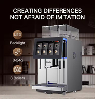 Máquina de Espresso Comercial, Bebidas Personalizadas, Molinillo Cónico Integrado, Pantalla Grande, Máquina para Cafetería, Cafetera Todo en Uno