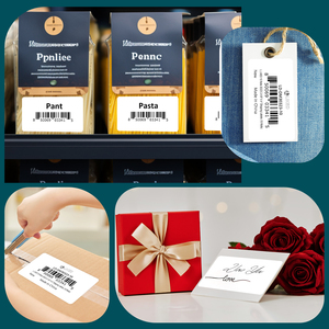 Étiquettes thermiques directes 2,25 x 0,75 po, dos noir, perforées, faciles à déchirer, 3-proof, sans BPA, compatibles avec la plupart des imprimantes thermiques - Product Image 4