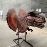 Modèle de tête de dinosaure animatronique en acier pour la décoration de parcs d'attractions intérieurs/extérieurs, centres commerciaux et parcs d'aventure