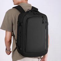 Sac à dos pour ordinateur portable 15,6 pouces, extensible, antivol, à compression sous vide, fabriqué sur mesure, pour les voyages d'affaires, l'école