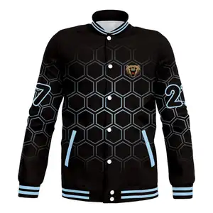 Jaqueta de beisebol personalizada jaqueta masculina design de moda sobre sublimação street style baseball jacket