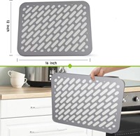 Nouvelle Arrivée Silicone Protection Pliable Eco-Friendly Plat Séchage Tapis Diatomite Tapis Instantané