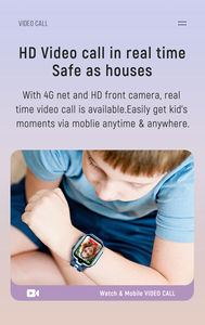 Valdus เครื่องติดตามตำแหน่ง4G HD,วิดีโอแชทวิดีโอคอลเด็กหน้าจอ IPS K15กันน้ำ IPX7 - Product Image 4