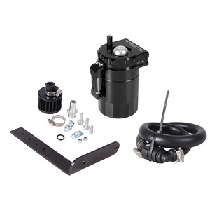 Modified Oil Catch Can Kit With Hose And <b>Bracket</b> For Engine Upgrade Aluminum Alloy <b>Black</b> - Product Image 1