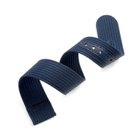 Nouveau bracelet de montre en nylon monobloc de 20 mm avec accents en cuir et fermoir double papillon – En stock – Accessoires de montre de haute qualité