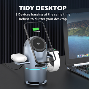 <span class=keywords><strong>Bluetooth</strong></span> Loa Sạc Không Dây | 3-Trong-1 Qi 2.0 Nhanh Chóng Sạc <span class=keywords><strong>Dock</strong></span> Với Cảm Ứng Xoay & Có Thể Thu Vào Chủ Sở Hữu - Product Image 5