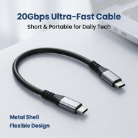 Cable USB 3.2 Gen 2x2 Tipo-C de 20 Gbps, Transferencia de Datos de Ultra Alta Velocidad, Base de Conexión para SSD Externo, PVC, Uso en Computadora
