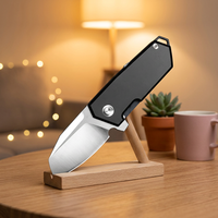 Couteau de poche multifonctionnel de petite taille en acier D2 avec manche en alliage de titane pour le camping, la chasse, le bricolage, les activités de plein air, OEM