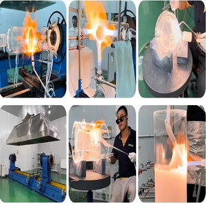 Custom OEM Quartz Glass <strong>Bottle</strong> Flask, Fused Silica Condenser Distillation Reflux High Purity Lab - Product Image 6
