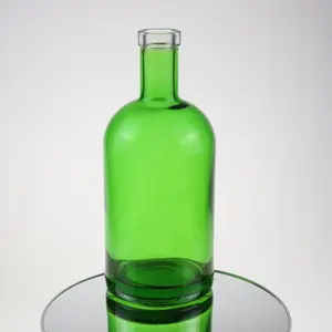 Vodka Glass Bottle Wholesale 750ml Palm Engraving Vodka Flask Glass Bottle