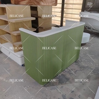 Caisse enregistreuse en bois sur mesure, mobilier de boutique de luxe, comptoirs de caisse durables, bureau de réception avec tiroirs pour magasin de détail