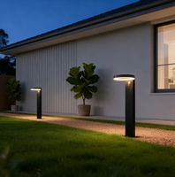 Lampes solaires murales à LED en aluminium moulé sous pression, étanches IP44, à faisceau large 360°, rechargeables et à intensité variable pour jardin