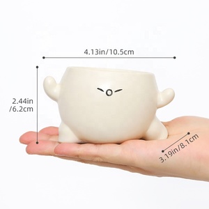 4 pollici moderna semplicità Mini vaso di piante succulente vasi carino quattro emozioni fiori Potter per ufficio scrivania centro commerciale casa - Product Image 2