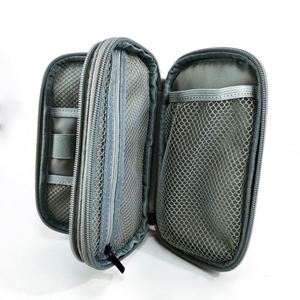 Étui de voyage portable en nylon durable avec fermeture éclair pour accessoires électroniques, grande capacité, pour batterie externe, gris, sac souple pour USB - Product Image 1