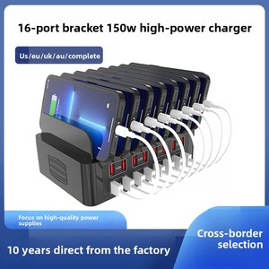 Support de téléphone portable haute puissance 150W avec chargeur USB et 16 ports USB, station de <span class=keywords><strong>charge</strong></span> rapide intelligente - Product Image 5