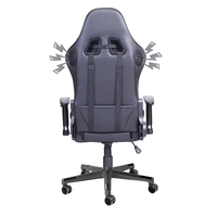 Chaise de Gaming Moderne en Cuir PU avec Éclairage LED RGB, Chaise d'Ordinateur pour Gamers, Siège Pivotant Réglable, Base à Cinq Étoiles, Soutien Longue Durée