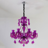 Lampe suspendue moderne de luxe décoration Villa chambre bougie lumière ménage coloré lustre nordique lustre en cristal lumière