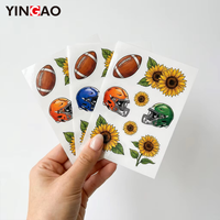 Autocollant personnalisé de football américain/rugby, découpé à la forme, imperméable Yingao, résistant aux UV, en PVC, pour fans, autocollants pour casque de sport