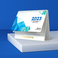 Logo personnalisé imprimé Vertical Horizontal fil en spirale support mensuel Flip Long Unique Table bureau calendrier 2023