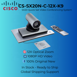 Original New SX20 Quick Set Video Conferencing System CS-SX20N-C-12X-K9 12X <b>Camera</b> 20 <b>Remote</b> Control Kit - Product Image 2