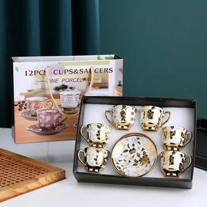 <span class=keywords><strong>Set</strong></span> <span class=keywords><strong>di</strong></span> <span class=keywords><strong>Tazze</strong></span> da Caffè in Ceramica <span class=keywords><strong>di</strong></span> Lusso Europeo, <span class=keywords><strong>Set</strong></span> Moderno da 6 <span class=keywords><strong>Tazze</strong></span> con Piattini in Confezione Regalo - Product Image 5