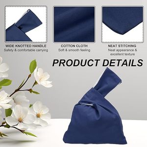 Bolso de mano de algodón con nudo, tipo cartera de mano, pequeño, para noche, con asa de muñeca, regalo promocional - Product Image 2